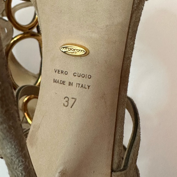 Sergio Rossi Tan Suede Size 37 - Picture 7 of 8